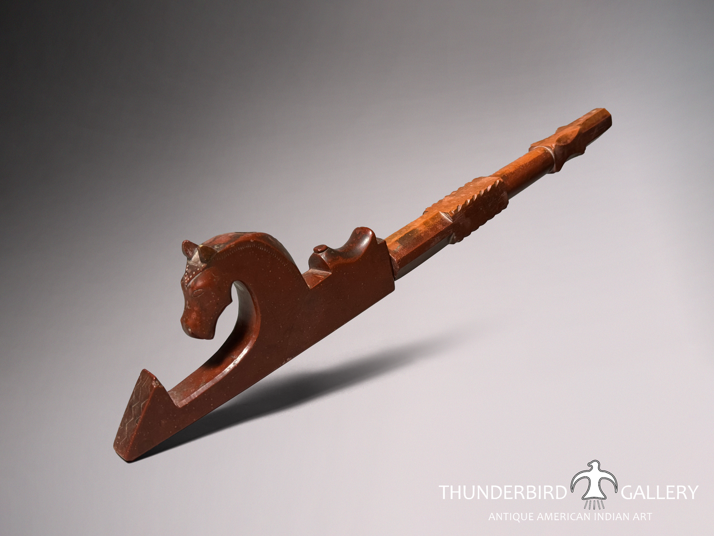Sioux Effigy Pipe and Stem / 1885