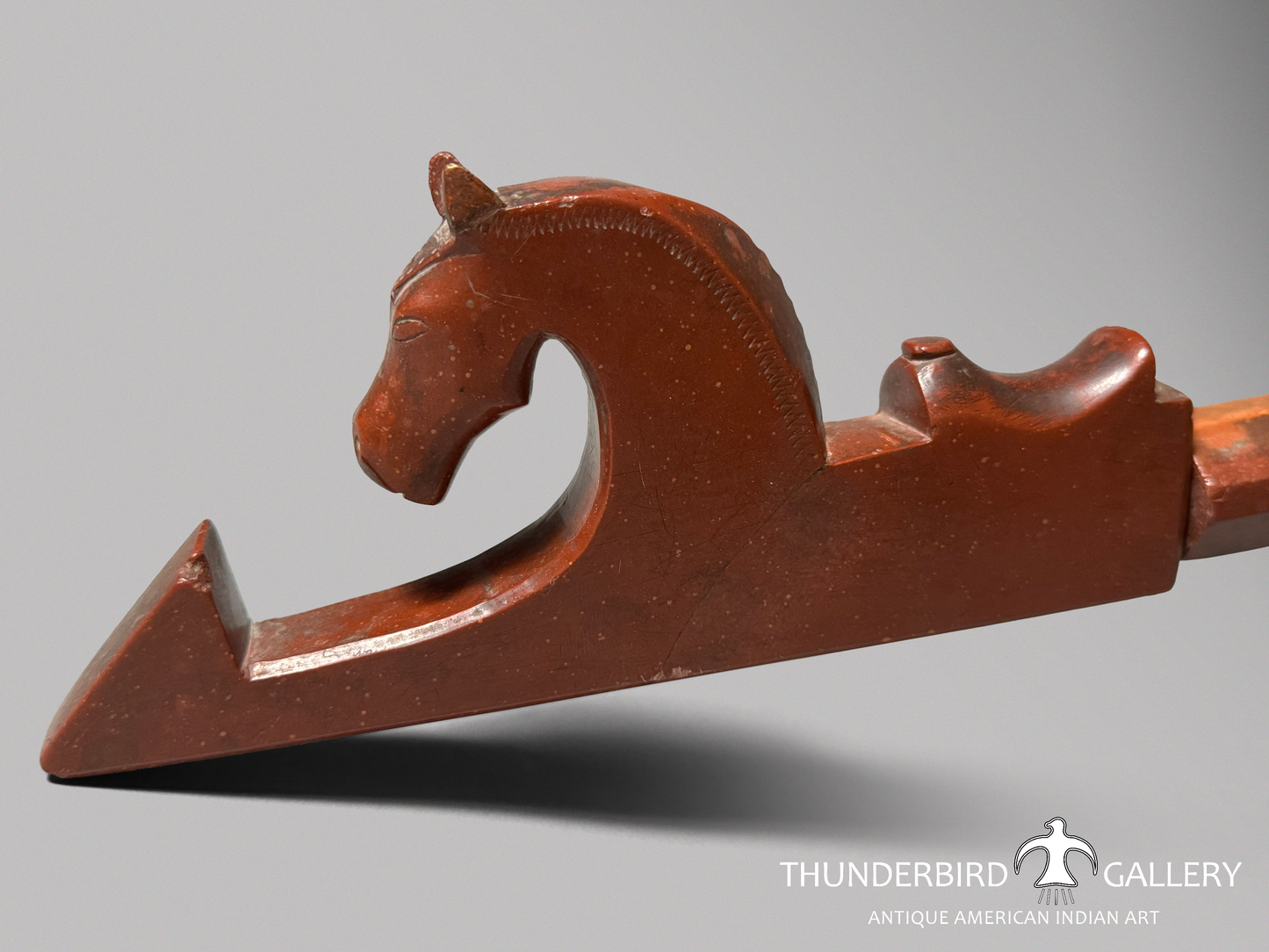 Sioux Effigy Pipe and Stem / 1885