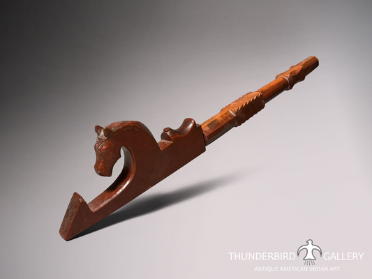 Sioux Effigy Pipe and Stem / 1885